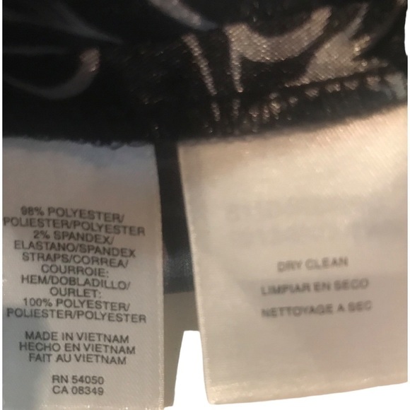 Jones Black & Silver V-Neck Black Trim Dress Size 12 - Picture 8 of 12